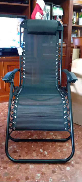 Tumbona Plegable Baroni Home Gris