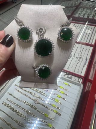 Conjunto Plata Azul y Zafiro