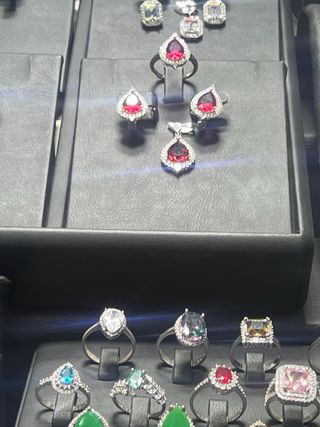 Conjunto Plata Azul y Zafiro