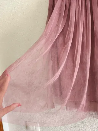 Falda rosa tul elástica poliéster y viscosa