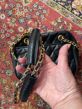 Borsetta tracolla nera trapuntata