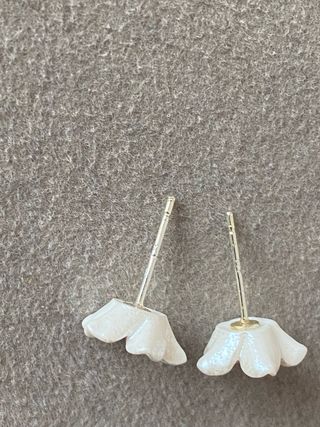 Pendientes Flor Plata y Resina