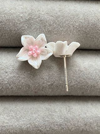 Pendientes Flor Plata y Resina