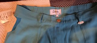 Pantalón de vestir azul mujer