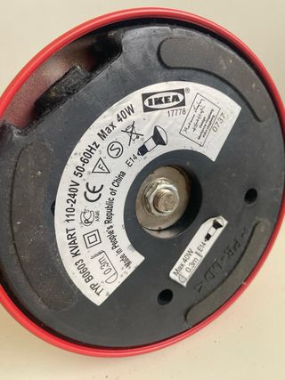 Lámpara Escritorio Roja Vintage