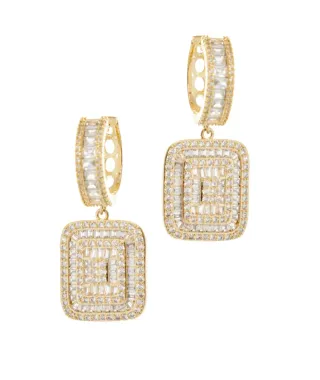 Pendientes de fiesta plata ley dorados