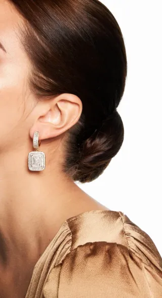 Pendientes de fiesta plata ley dorados