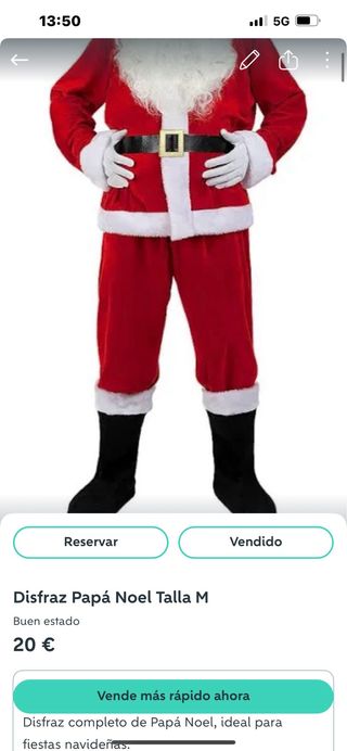 Disfraz Papá Noel Talla M