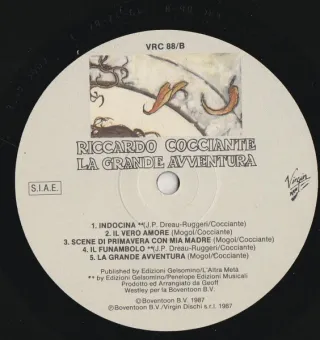 Riccardo Cocciante La Grande Avventura LP 12"
