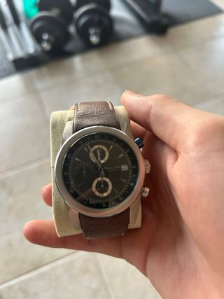 Reloj Massimo Dutti Marrón y Plateado