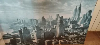 Cuadro New York Gris y Blanco