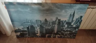 Cuadro New York Gris y Blanco