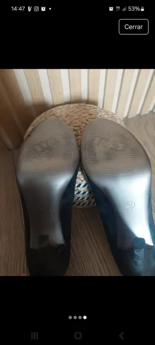 Tacones negros elegantes talla 37