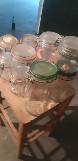 11 Vasi Ermetici Vetro con Chiusura a Leva