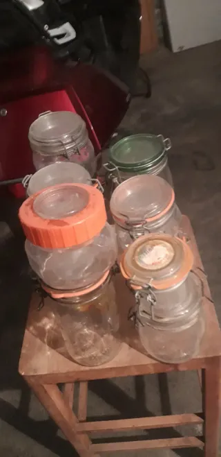 11 Vasi Ermetici Vetro con Chiusura a Leva