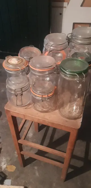 11 Vasi Ermetici Vetro con Chiusura a Leva