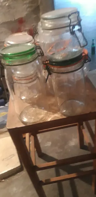 11 Vasi Ermetici Vetro con Chiusura a Leva