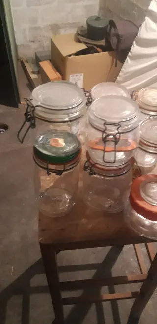 11 Vasi Ermetici Vetro con Chiusura a Leva