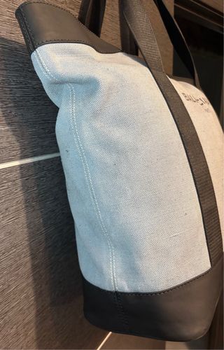 Borsa tote Balenciaga Canvas modello NAVY in tela di cotone con logo frontale