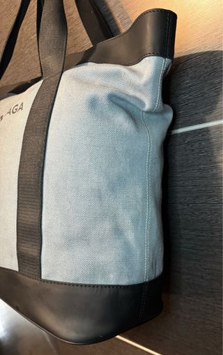 Borsa tote Balenciaga Canvas modello NAVY in tela di cotone con logo frontale