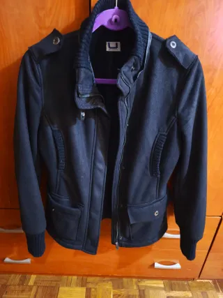 Giubbotto donna nero stile cappotto