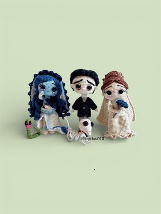 Muñecos crochet El Cadáver de la Novia