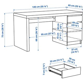 Escritorio IKEA MALM Madera