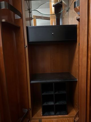 Mueble Bar Madera y Cristal