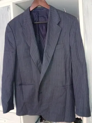 Americana de rayas azul