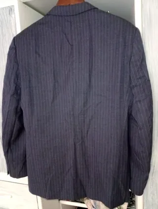 Americana de rayas azul