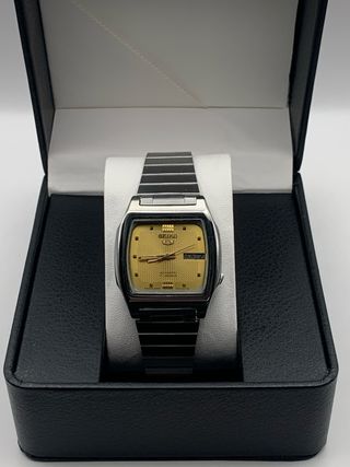 Relógio Seiko 5 Vintage Dourado Automático