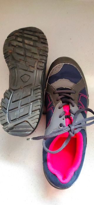 Zapatillas trekking Quechua mujer azul/gris