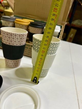 12 Tazas Bambú 400ml