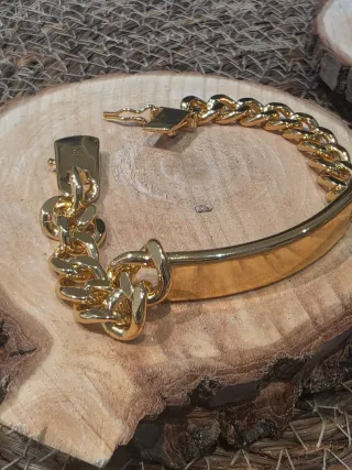 Pulsera esclava chapado oro 18k