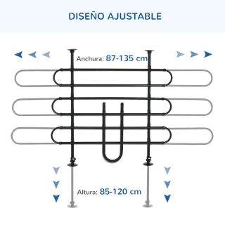 Barrera Coche Perros Reja Ajustable