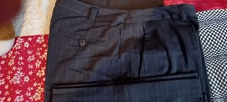 Pantalón de vestir azul rayas mujer