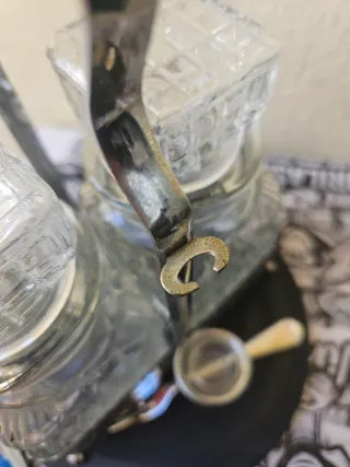 Castor de Pepinos Inglés Vintage Plateado