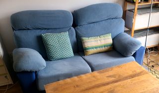 Sofá de 2 plazas azul