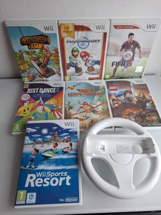 Pack Juegos Wii + Volante Nintendo