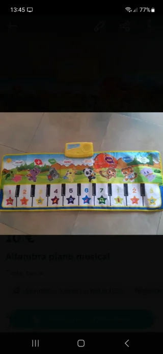 2 Alfombras Piano Bebé Niños