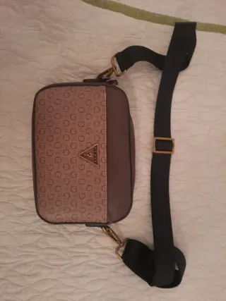 Bolso Guess Hombre Beige y Marrón