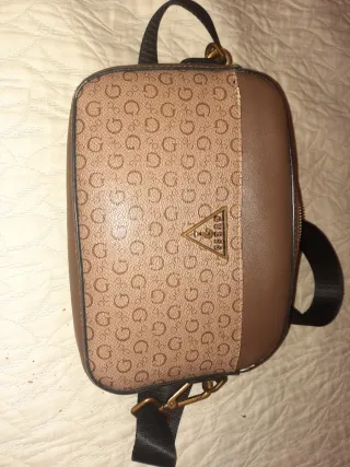 Bolso Guess Hombre Beige y Marrón