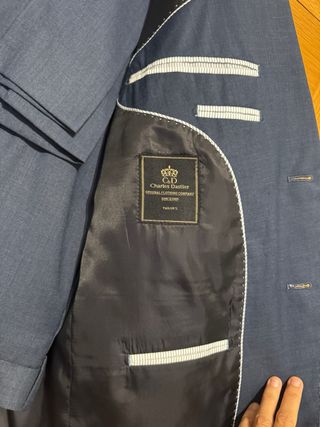 Traje de vestir azul grisáceo, edición limitada