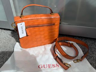 Bolso Guess Naranja Cocodrilo