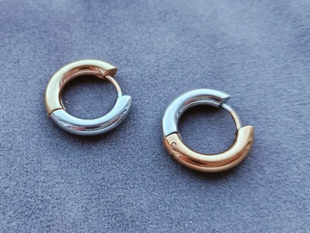 Pendientes de Aro Bitono Reversibles