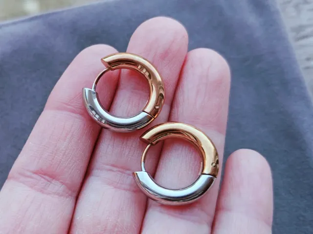 Pendientes de Aro Bitono Reversibles