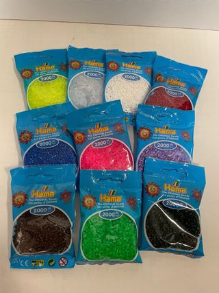 Lote 1 ....10 Bolsas Hama Beads Mini. Colores
