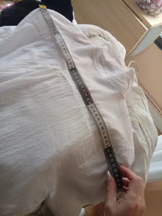 Camicia bianca ricamata da donna XL