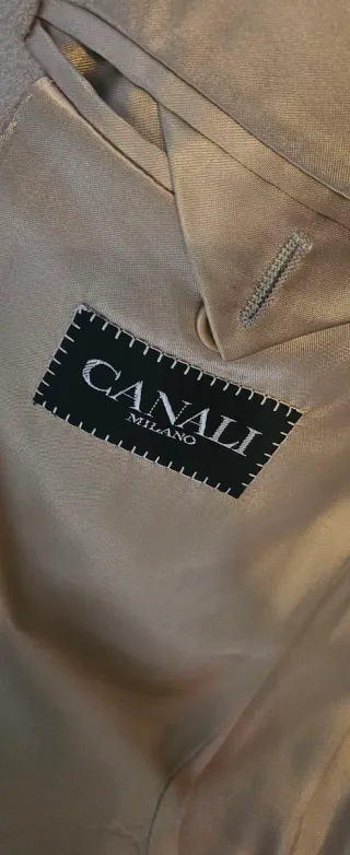 Abrigo Canali Beige Talla 48/50