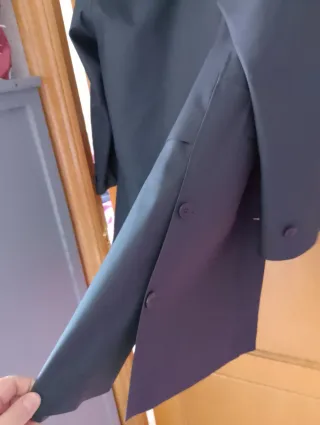 Gabardina engomada Bimba y Lola negra